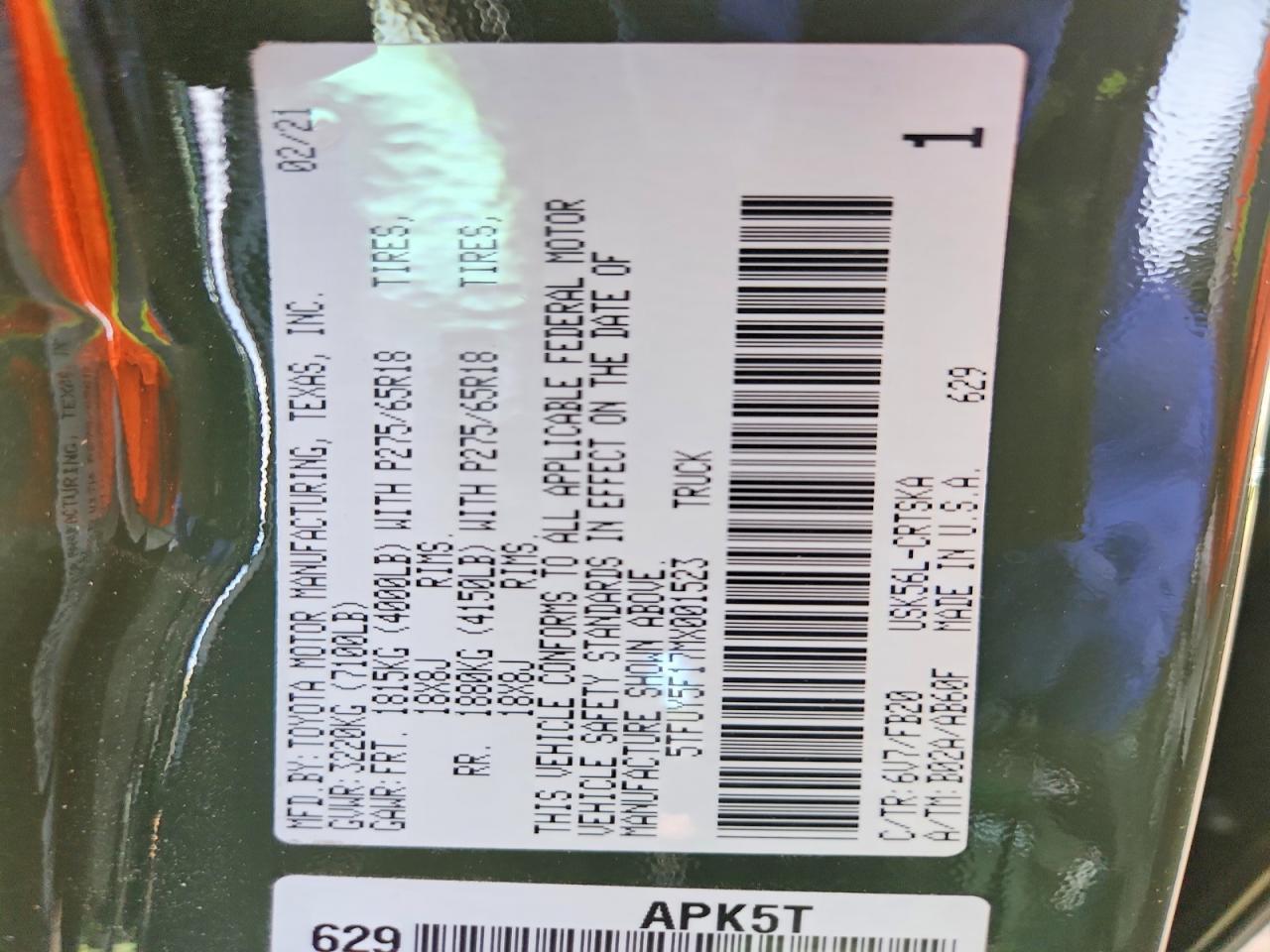2021 Toyota Tundra SR5