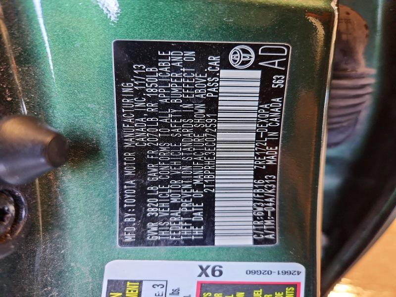 2014 Toyota Corolla le eco