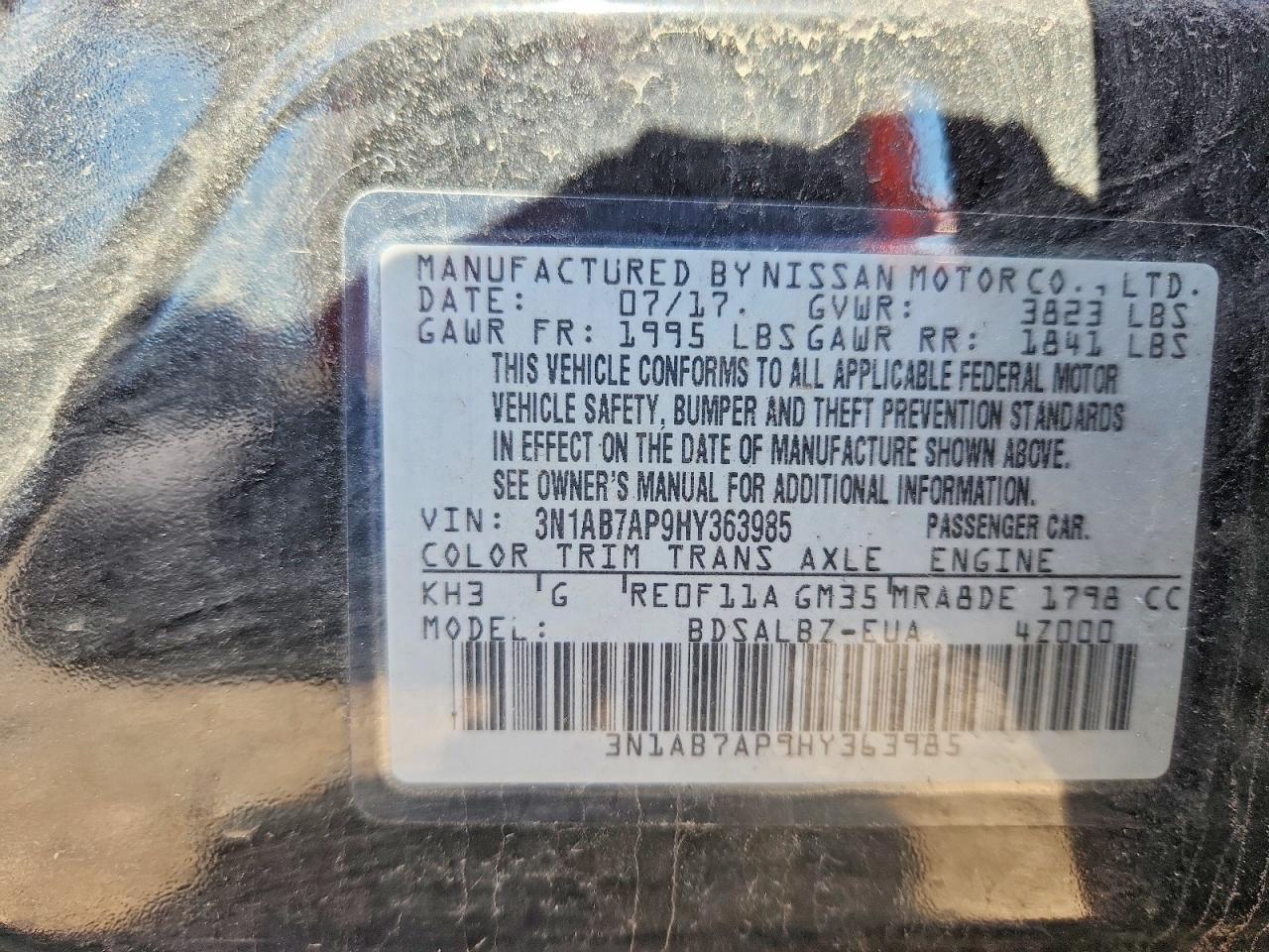 2017 Nissan Sentra s