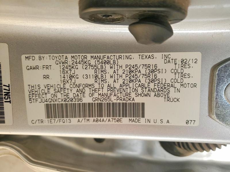 2012 Toyota Tacoma Prerunner V6