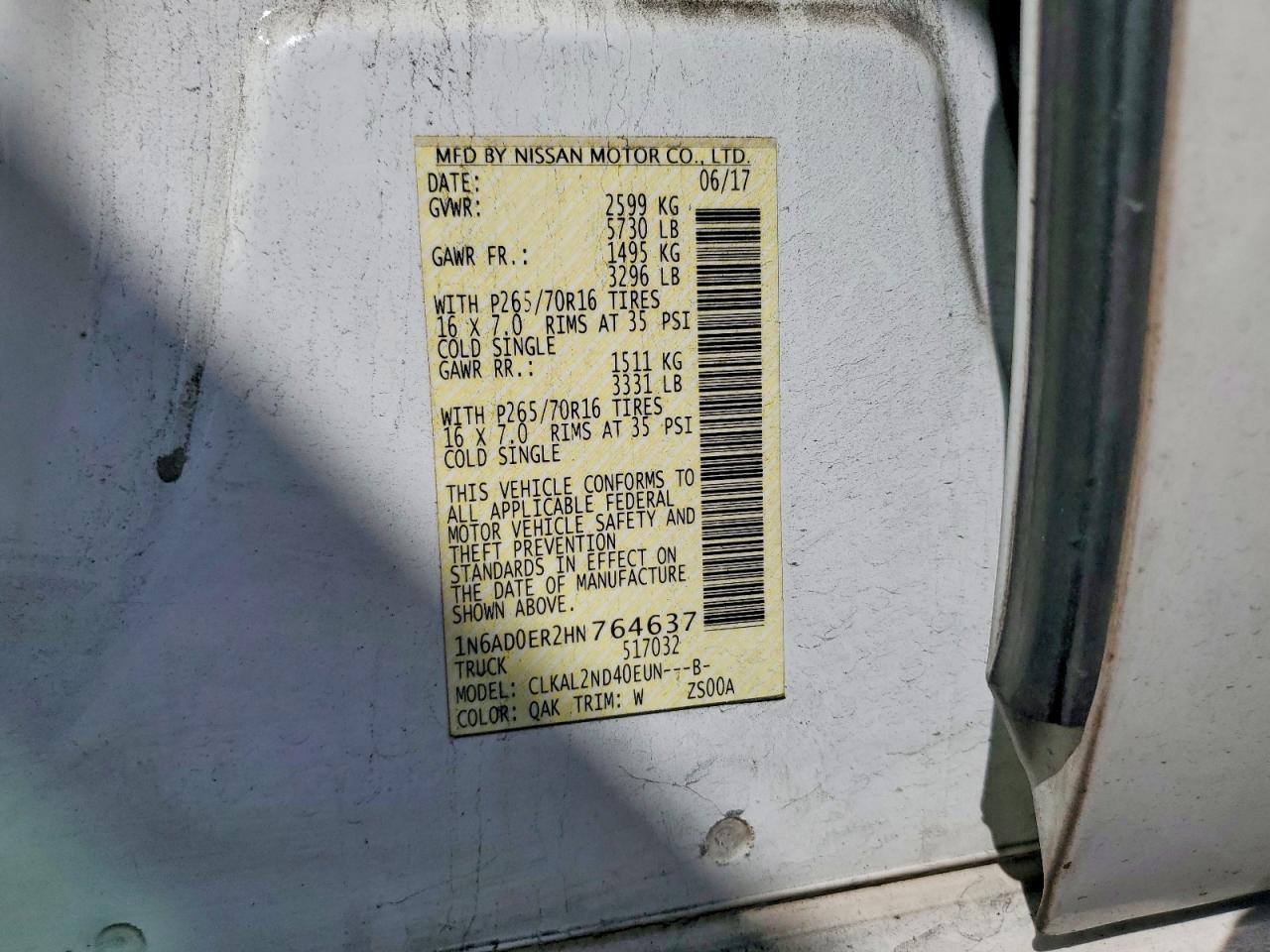 2017 Nissan Frontier SV