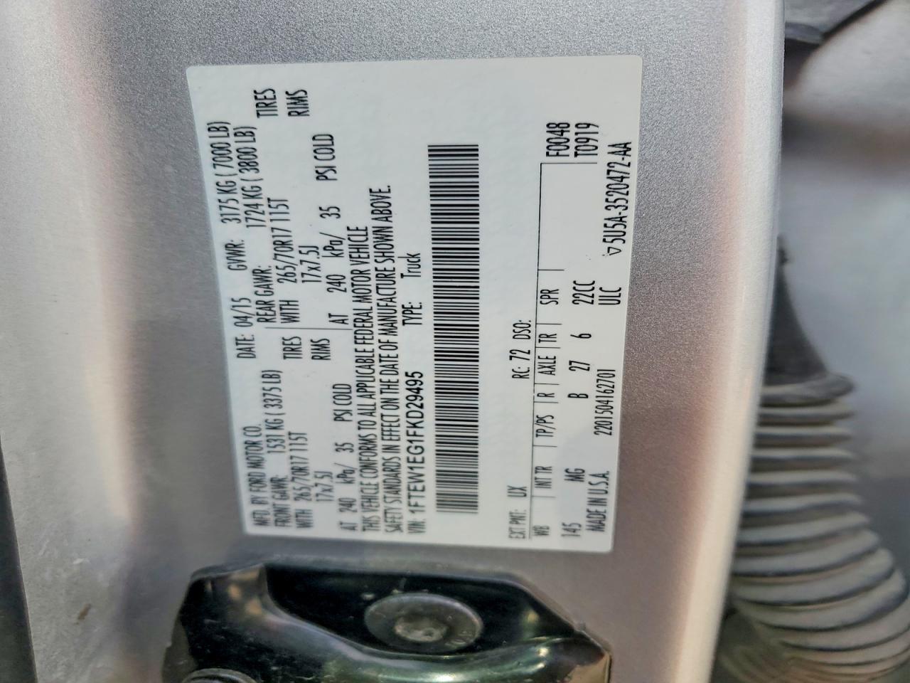 2015 Ford F150 Supercrew