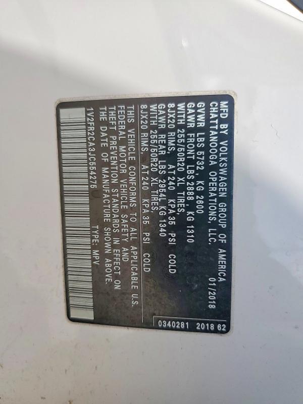 2018 Volkswagen Atlas se