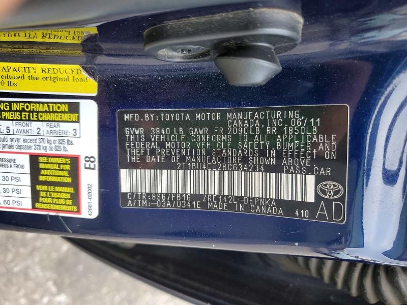 2011 Toyota Corolla le