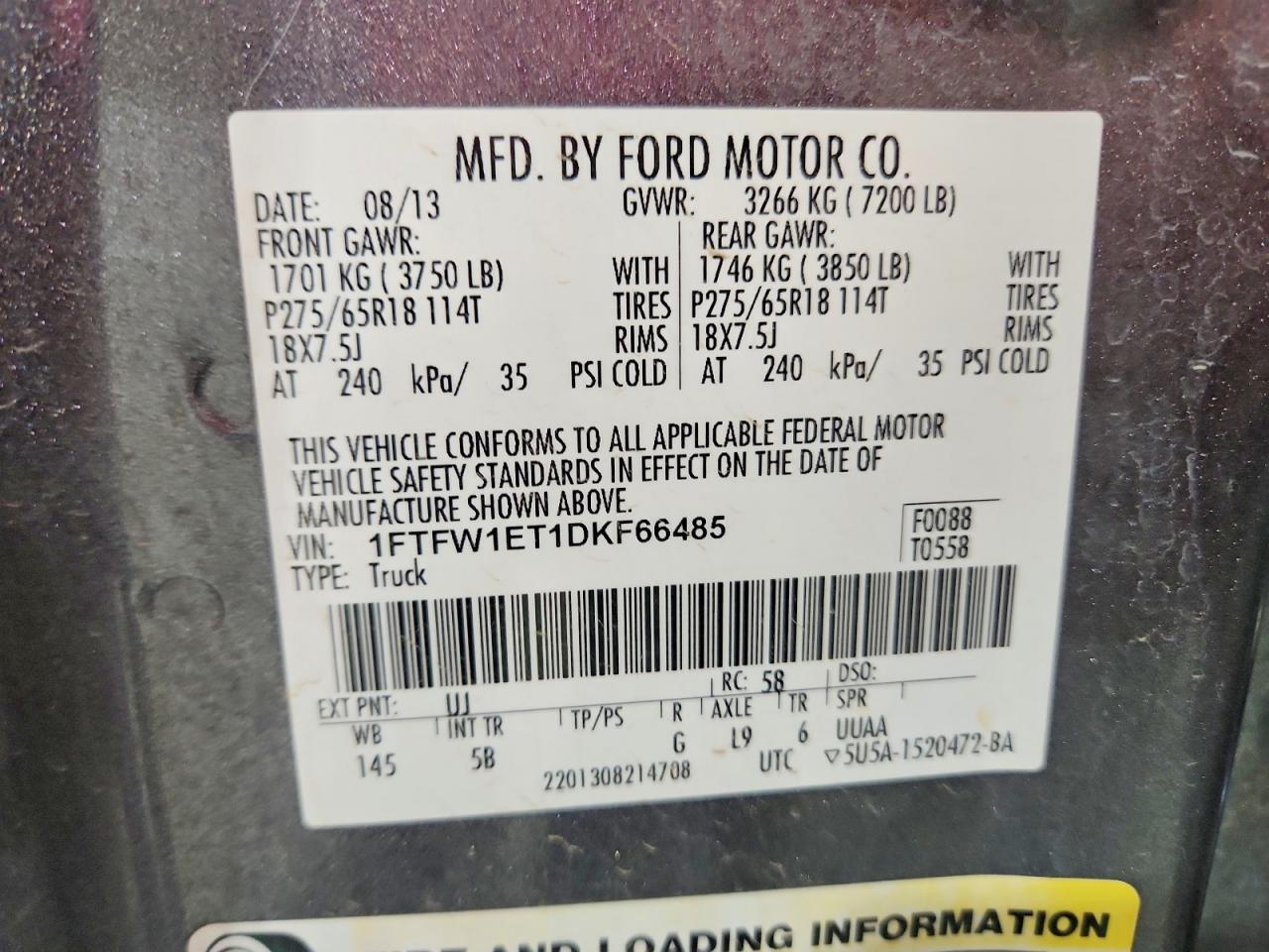 2013 Ford F150 Supercrew