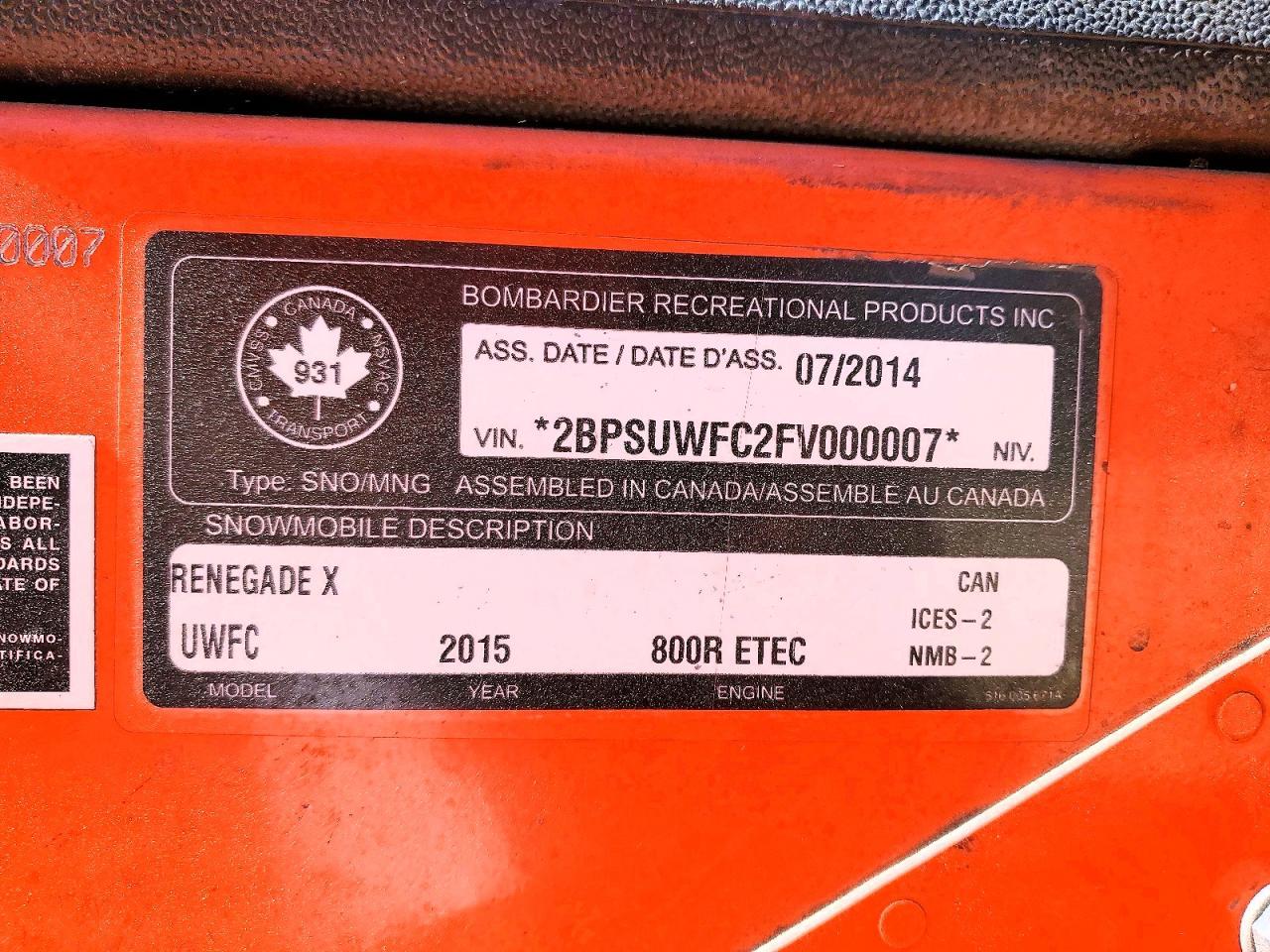 2015 Other Renegade X