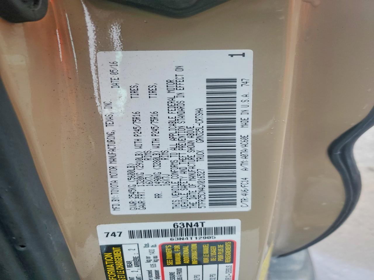 2016 Toyota Tacoma SR5 V6