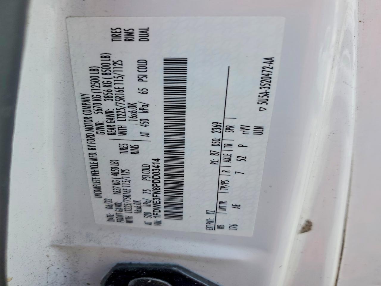 2023 Ford E350 BOX Truck