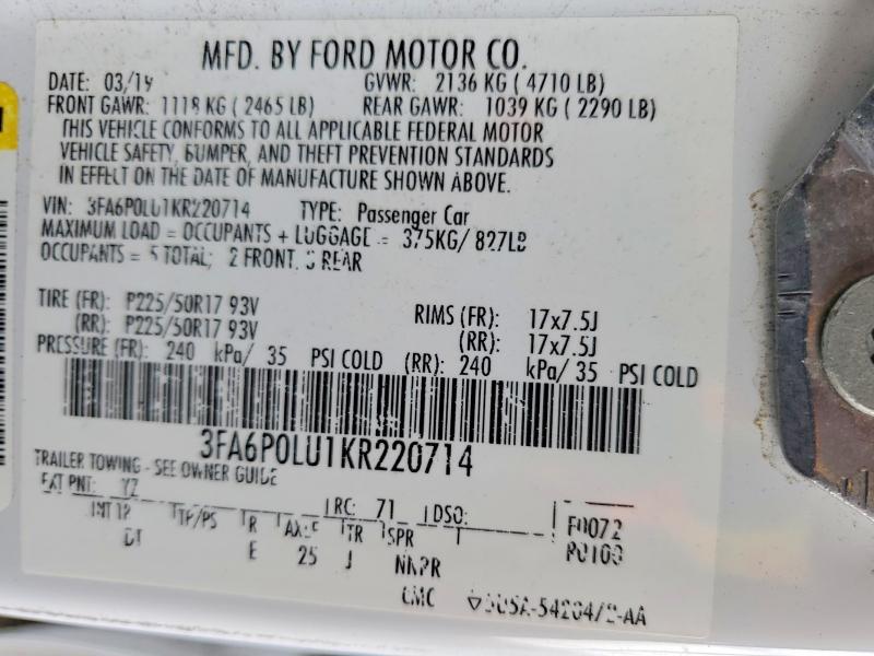 2019 Ford Fusion se