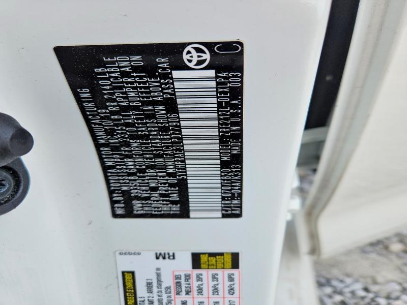 2020 Toyota Corolla le