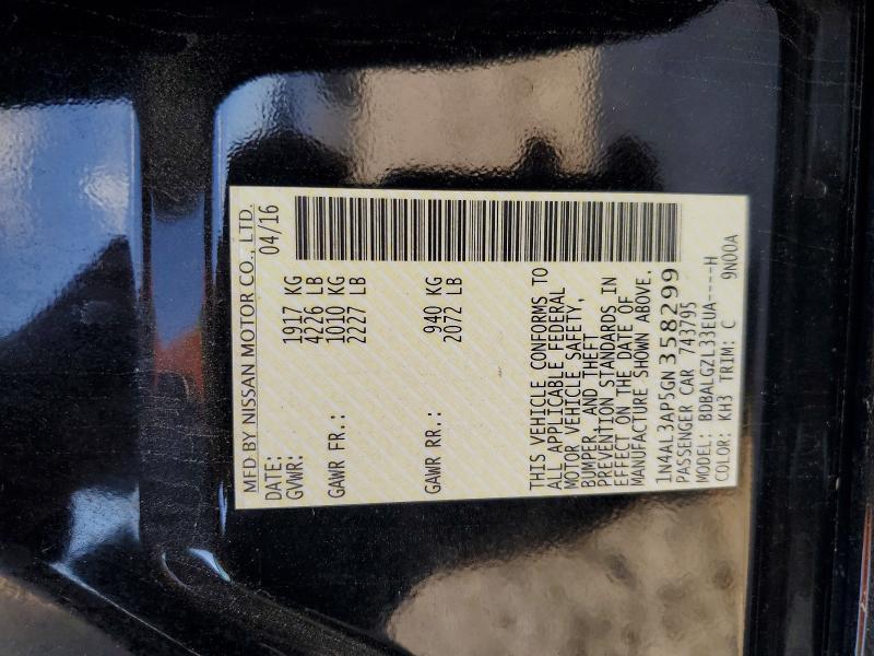 2016 Nissan Altima 2.5 s