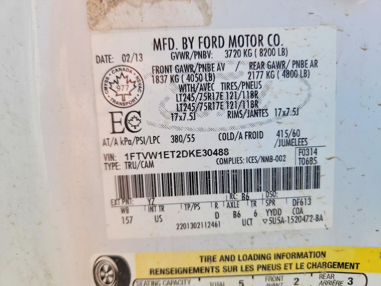 2013 Ford F150 Supercrew