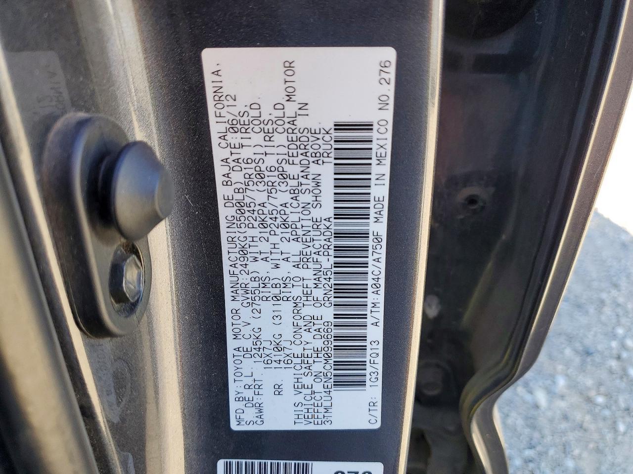 2012 Toyota Tacoma V6