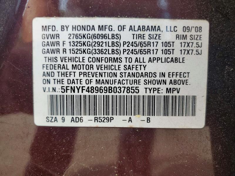 2009 Honda Pilot Touring