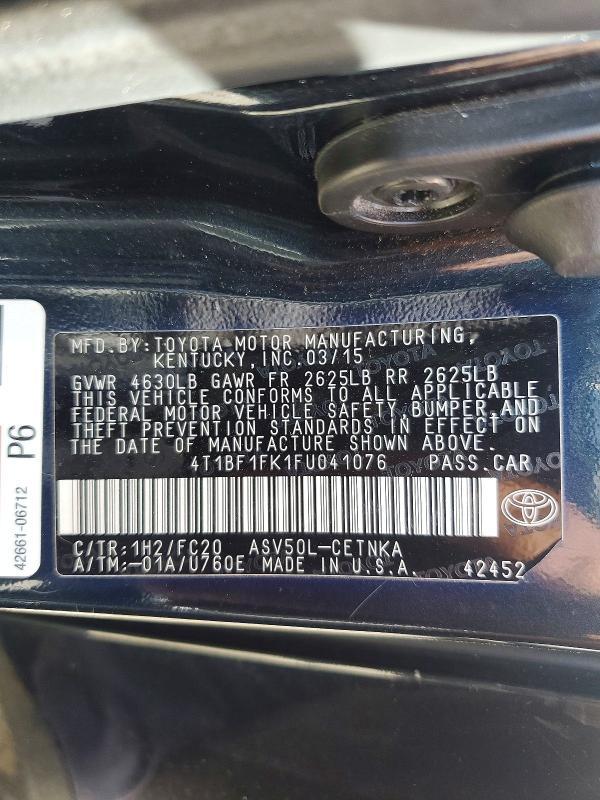 2015 Toyota Camry le