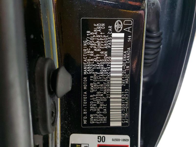 2019 Toyota Corolla le