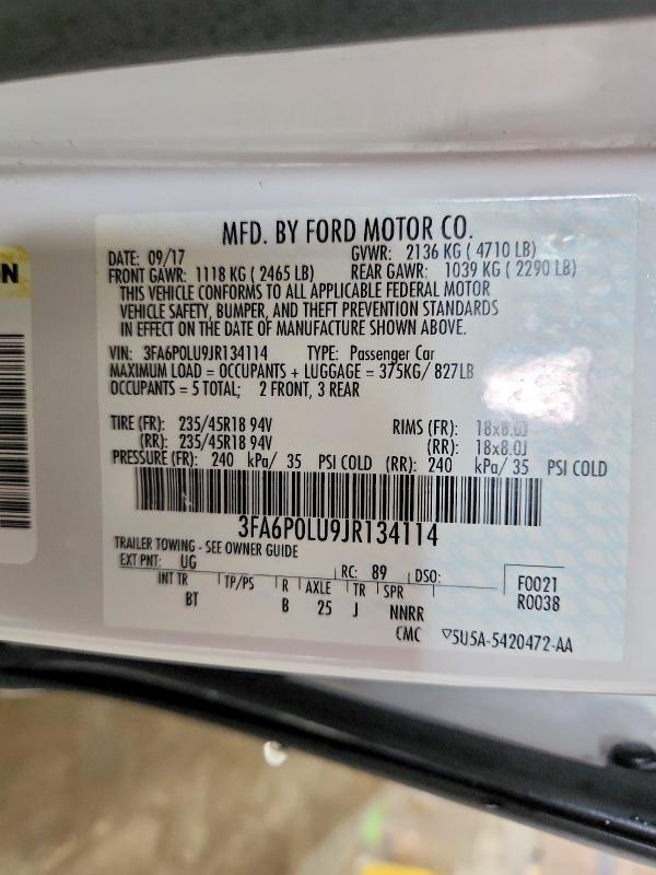 2018 Ford Fusion se Hybrid