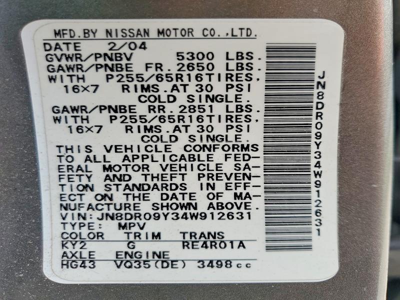 2004 Nissan Pathfinder se