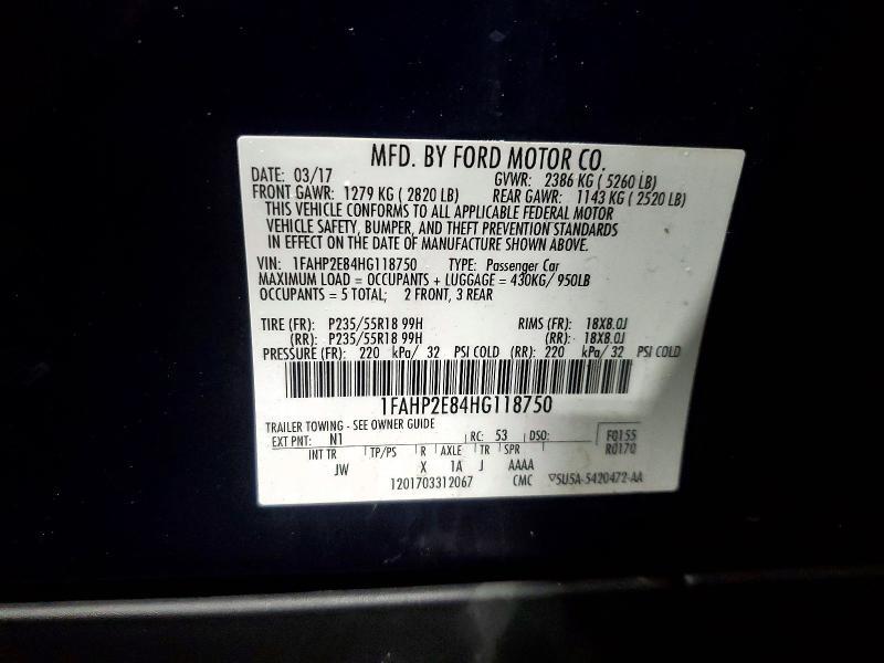 2017 Ford Taurus sel