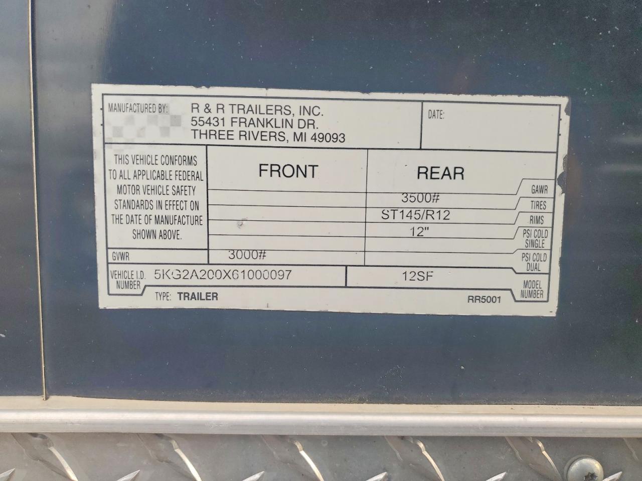 2006 R&R Enclosed Cargo Snowmobile Trailer