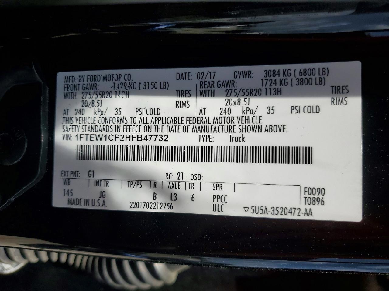 2017 Ford F150 Supercrew