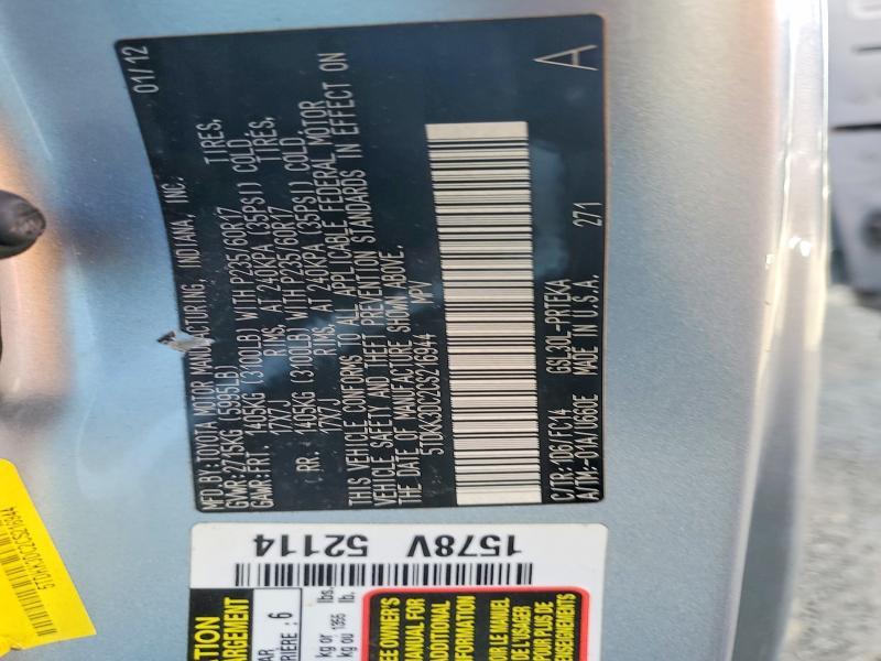 2012 Toyota Sienna le