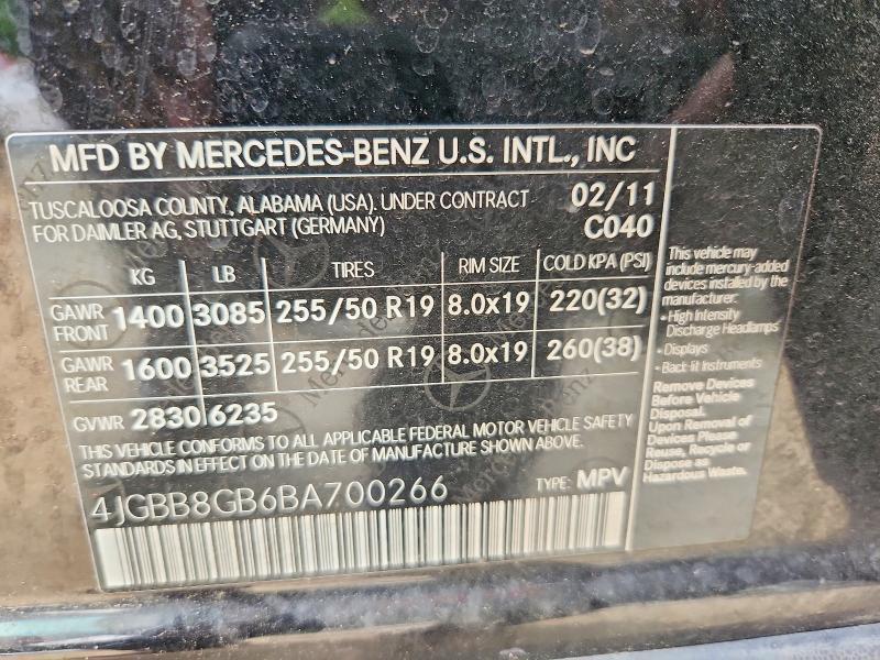 2011 Mercedes-Benz Ml 350 4matic