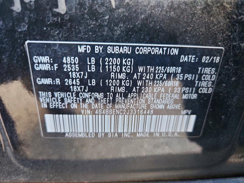 2018 Subaru Outback 3.6r Limited