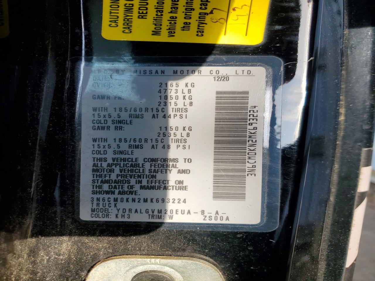 2021 Nissan NV200 SV