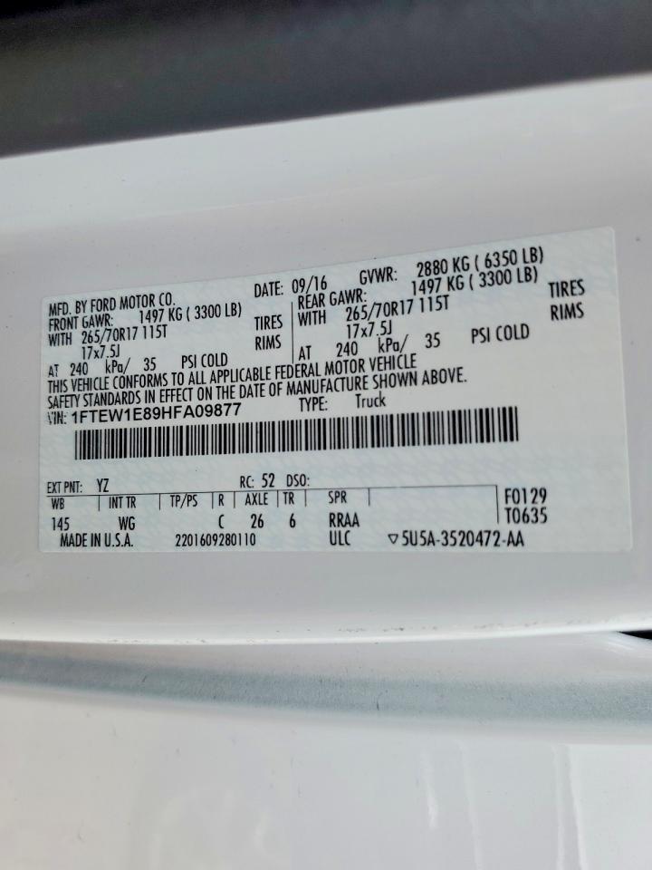 2017 Ford F150 Supercrew