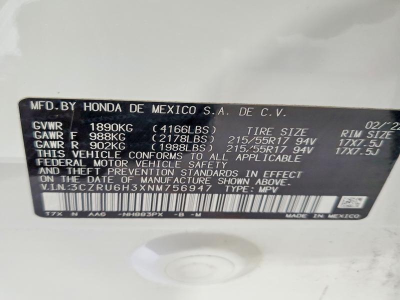 2022 Honda Hr-v lx