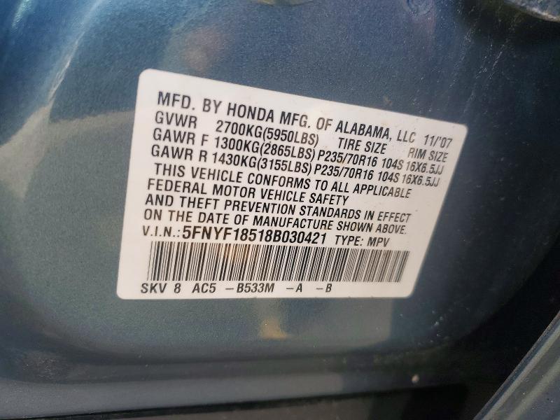 2008 Honda Pilot exl