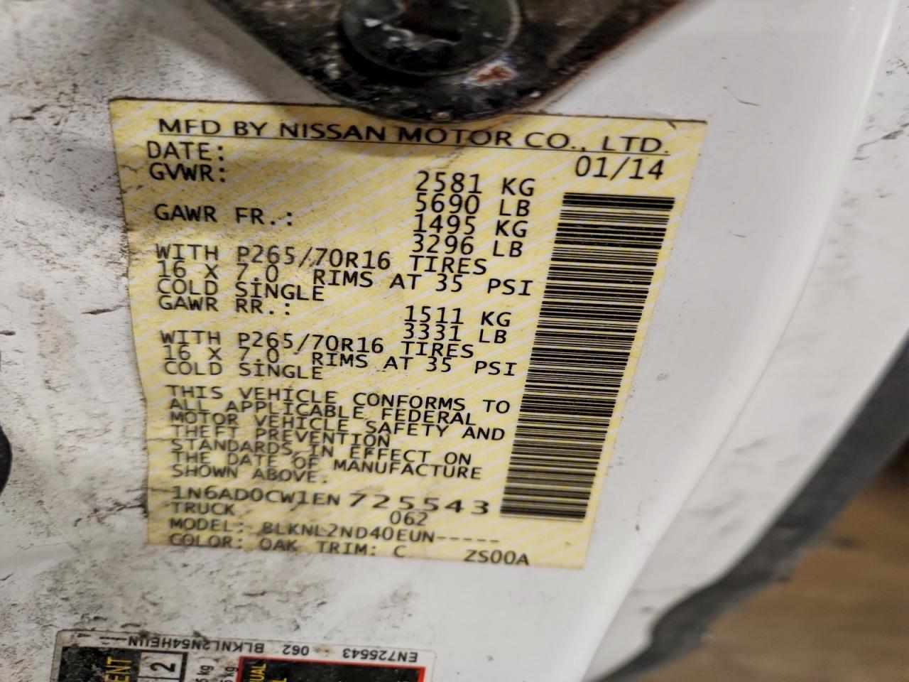 2014 Nissan Frontier SV V6