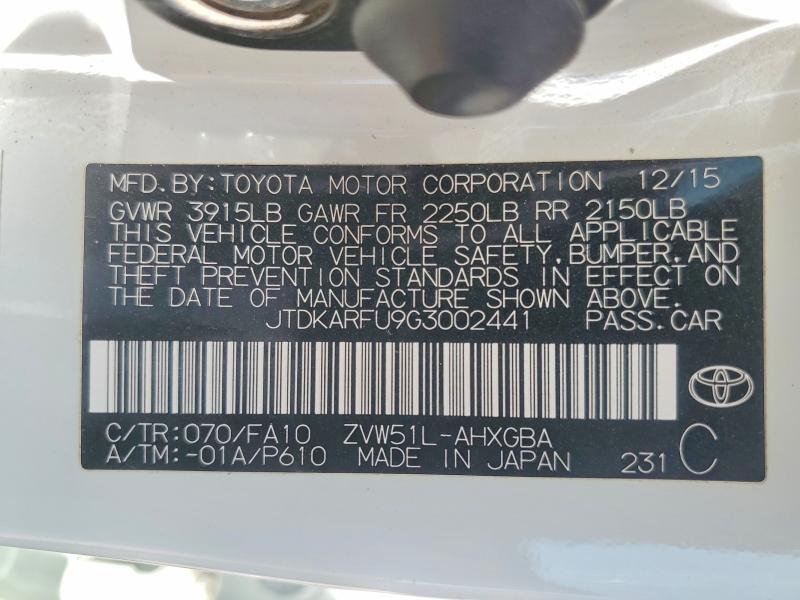 2016 Toyota Prius Three