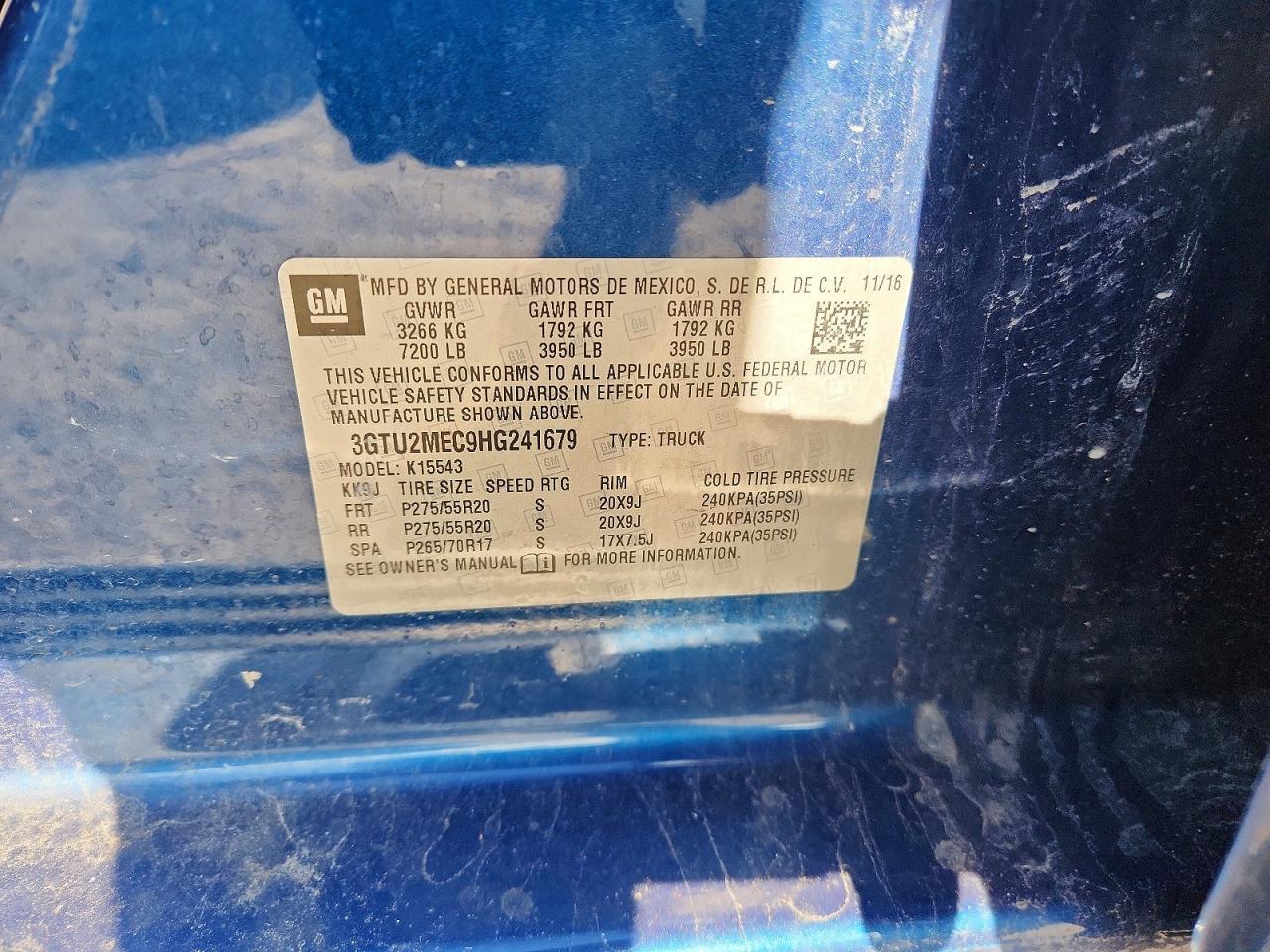 2017 GMC Sierra K1500 SLE
