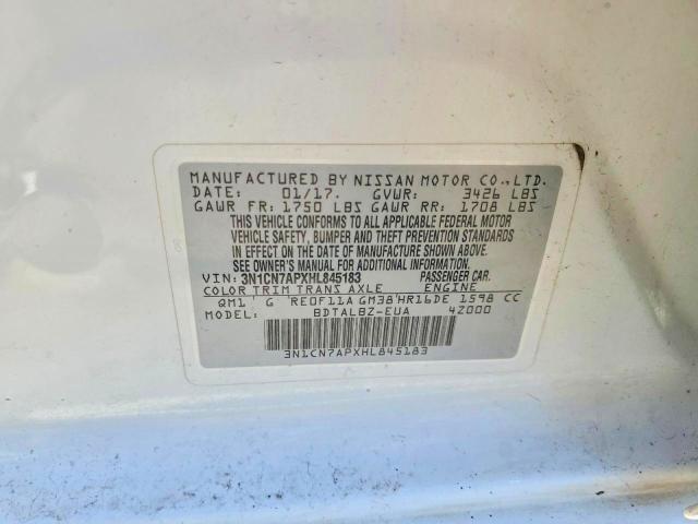 2017 Nissan Versa 1.6 Base