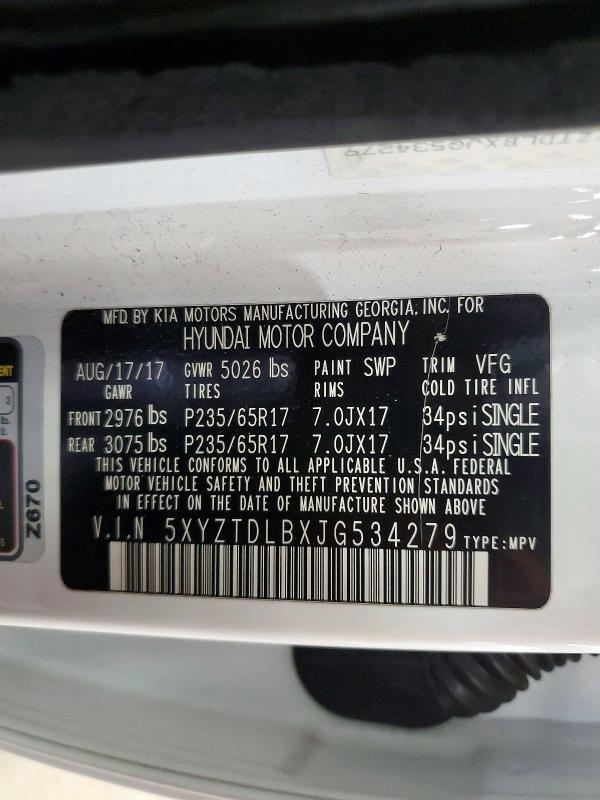 2018 Hyundai Santa fe Sport 2.4l