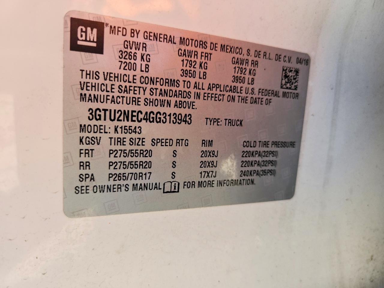 2016 GMC Sierra K1500 SLT