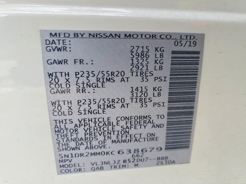 2019 Nissan Pathfinder Platinum