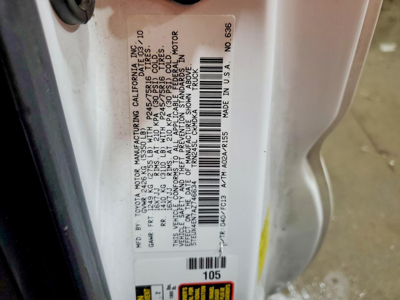 2010 Toyota Tacoma Base