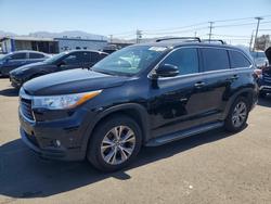 Toyota salvage cars for sale: 2016 Toyota Highlander le Plus