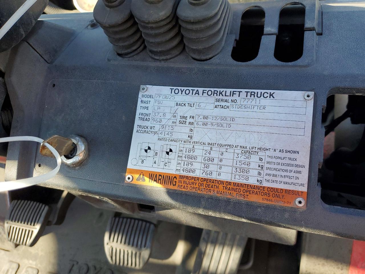 2006 Toyota 7FGU25 Forklift