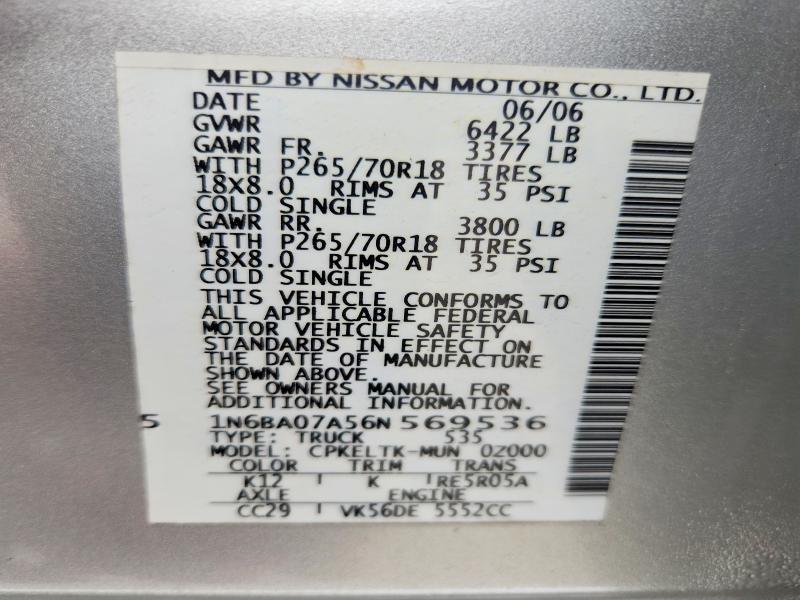 2006 Nissan Titan XE FFV