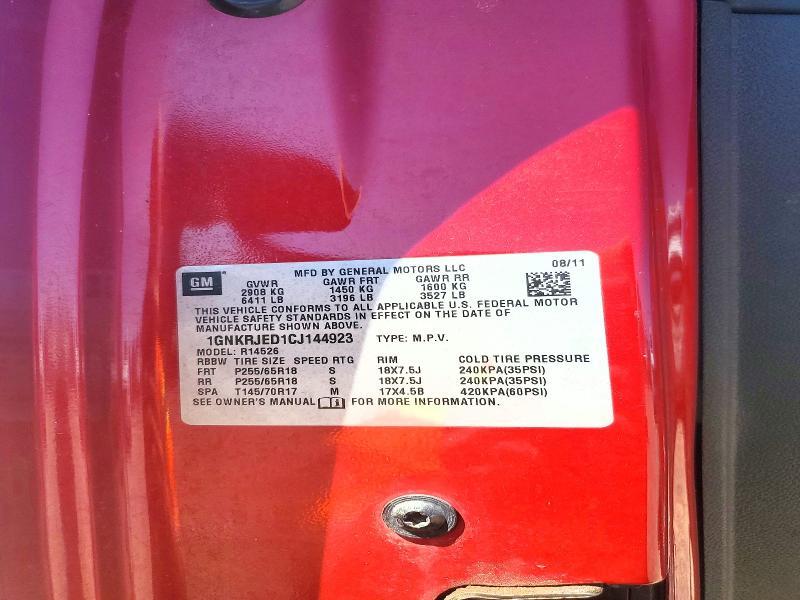 2012 Chevrolet Traverse lt