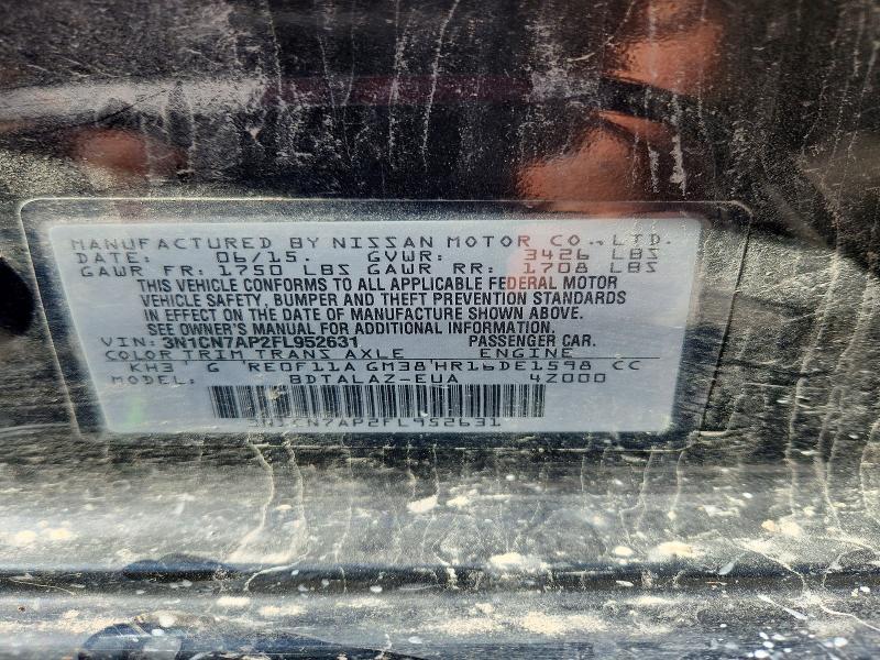 2015 Nissan Versa 1.6 s Plus