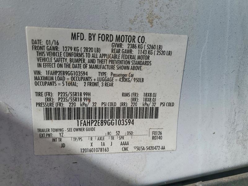 2016 Ford Taurus sel