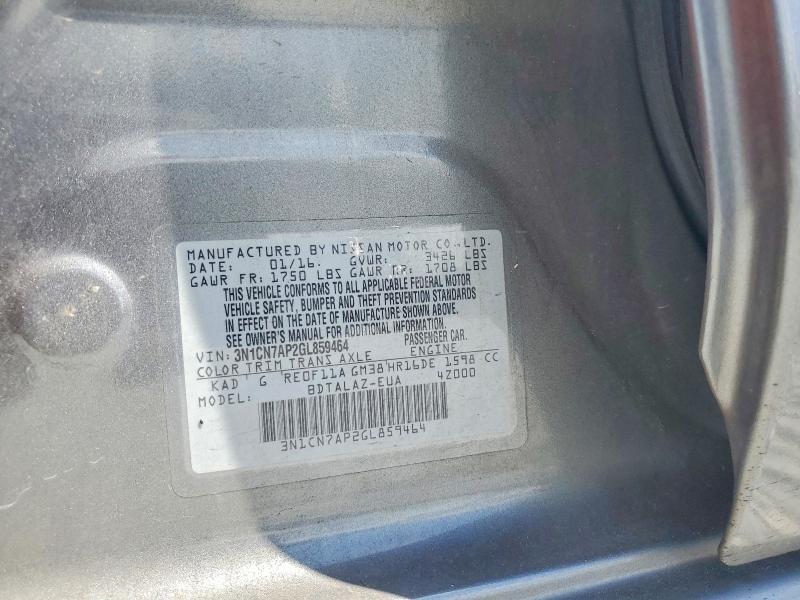 2016 Nissan Versa 1.6 s Plus