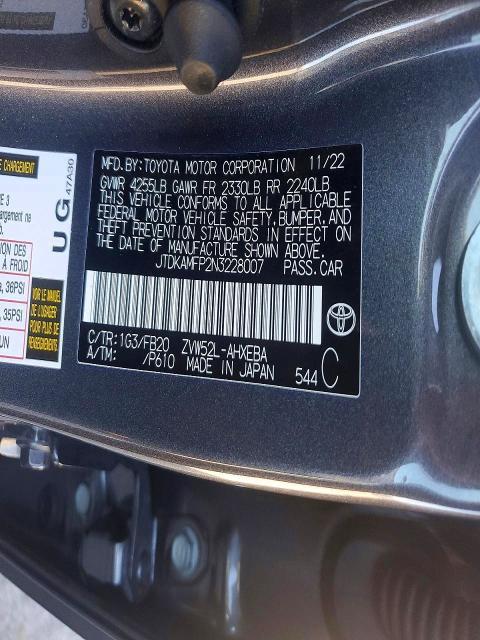 2022 Toyota Prius Prime le