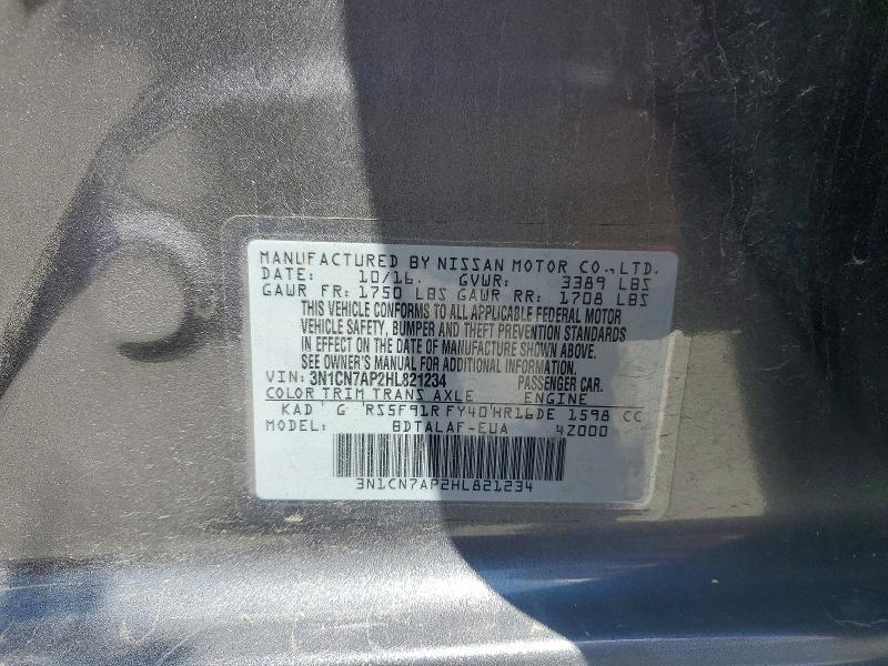 2017 Nissan Versa 1.6 s