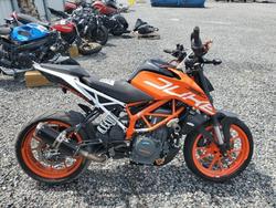 Salvage motorcycles for sale at Thonotosassa, FL auction: 2020 KTM 390 Duke